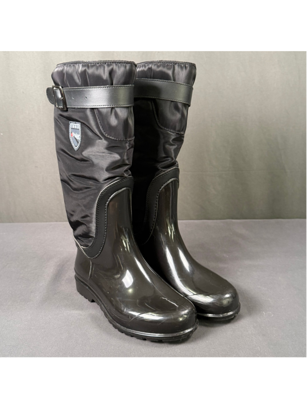 Pajar Rain Boots Women 5.5 Rosemount Waterproof Back Zip Techwear Gorpcore Black - Picture 8 of 13